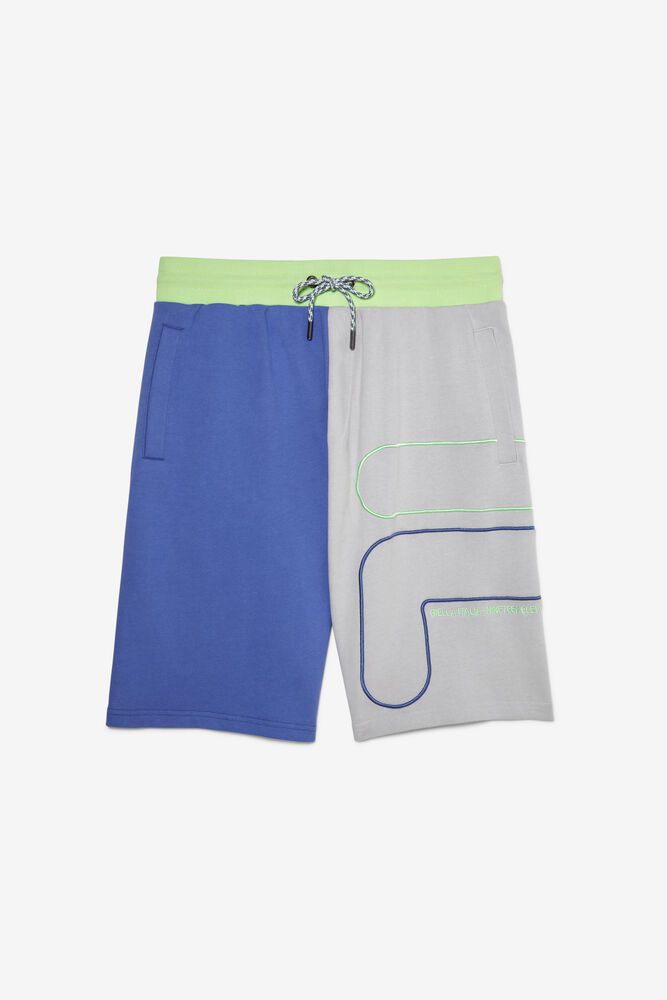 Fila Sami Grey/Blue Shorts Mens - NZ 08791-GPAN